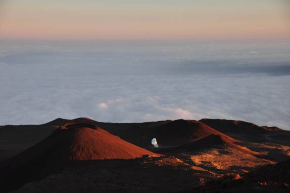Antigas bocas de vulcão na região do cume do Mauna Kea, na Big island, no Hawaii